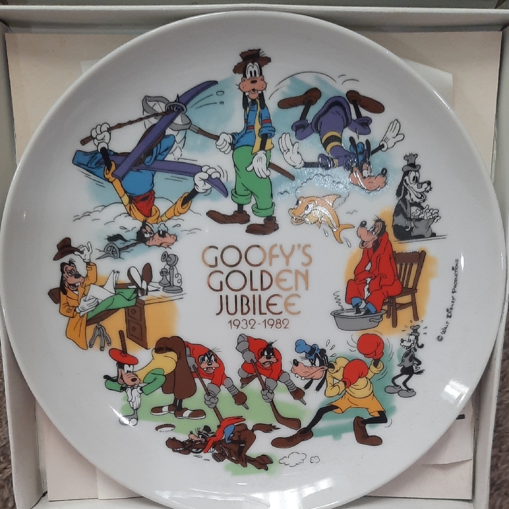 Disney Goofy's Golden Jubilee Plate - Multicolor